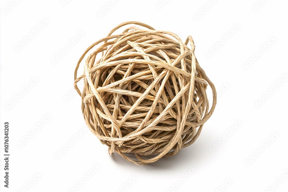 A striking illustration of a tangled ball of string on a white background symbolizing confusion and miscommunication. A striking illustration of a tangled ball of string on a white background symbolizing confusion and miscommunication.