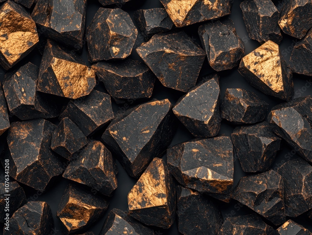 Explore the unique formation and characteristics of shiny black and gold mineral rocks for geology enthusiasts Explore the unique formation and characteristics of shiny black and gold mineral rocks for geology enthusiasts