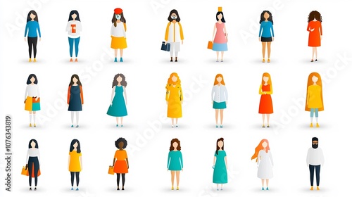 Wallpaper Mural Diverse and Inclusive Icon Avatars Featuring People of Different Ages Genders and Cultural Backgrounds Represented in a Bright and Vibrant Torontodigital.ca