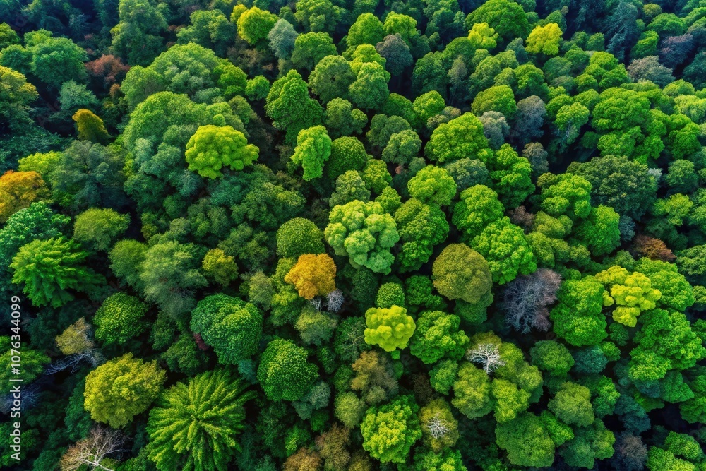 Aerial View of a Thriving Regenerated Forest with Lush Green Canopies, Diverse Flora, and Natural Biodiversity in a Vibrant Ecosystem, Showcasing the Beauty of Nature's Resilience and Renewal Aerial View of a Thriving Regenerated Forest with Lush Green Canopies, Diverse Flora, and Natural Biodiversity in a Vibrant Ecosystem, Showcasing the Beauty of Nature's Resilience and Renewal