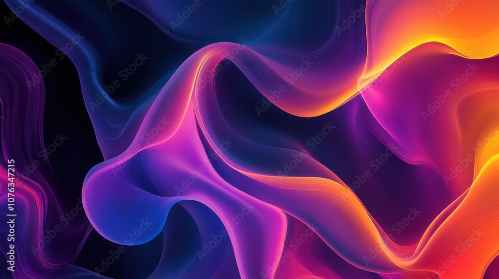 Gradient shapes swirling. Generative AI Gradient shapes swirling. Generative AI