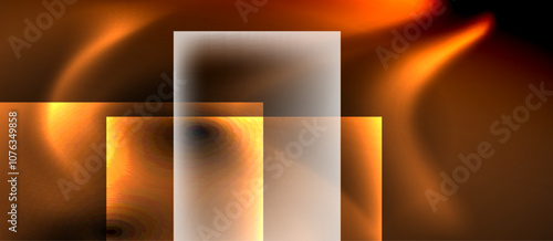 Dark neon colors with glass square shapes