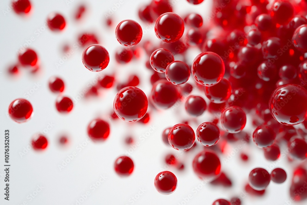 Abstract Red Spheres: A Minimalist 3D Design with Glossy Texture Abstract Red Spheres: A Minimalist 3D Design with Glossy Texture