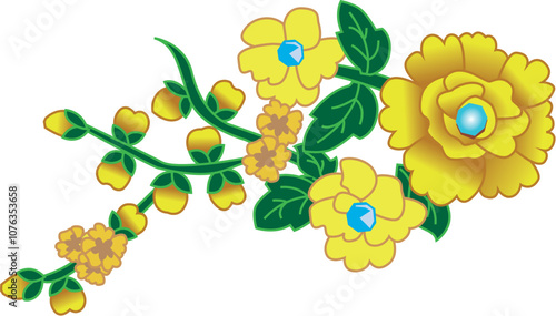 Flores Amarillas vector