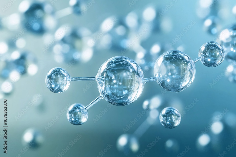 Abstract Molecular Structure: A 3D Rendering of a Chemical Compound Abstract Molecular Structure: A 3D Rendering of a Chemical Compound