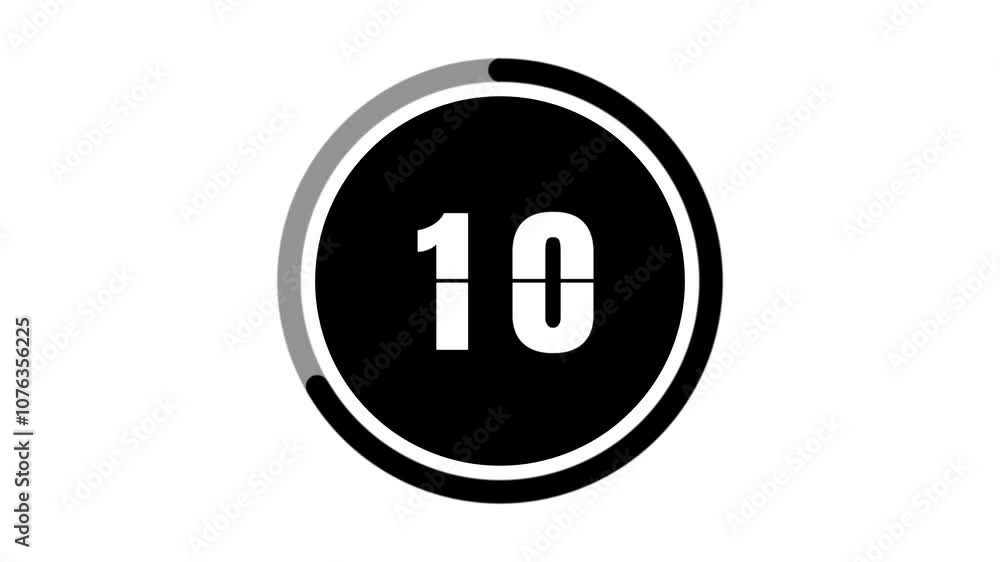 15 seconds flip countdown with circular loading Bar 15 seconds flip countdown with circular loading Bar