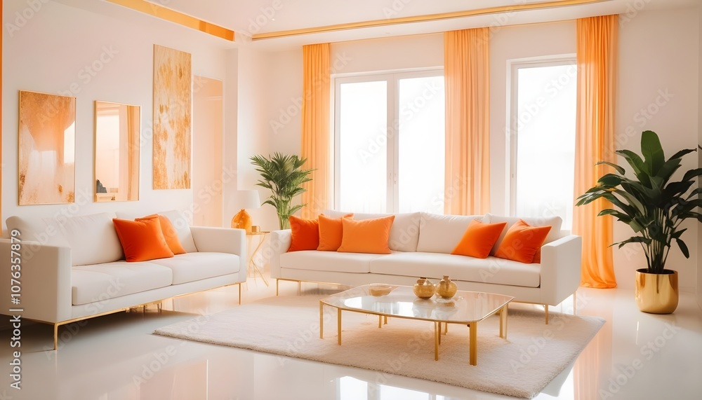 Fototapeta premium Photo interior modern design room 3d illustration