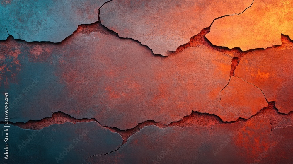Fototapeta premium Explore the intricate textures of cracked surfaces in modern and design projects