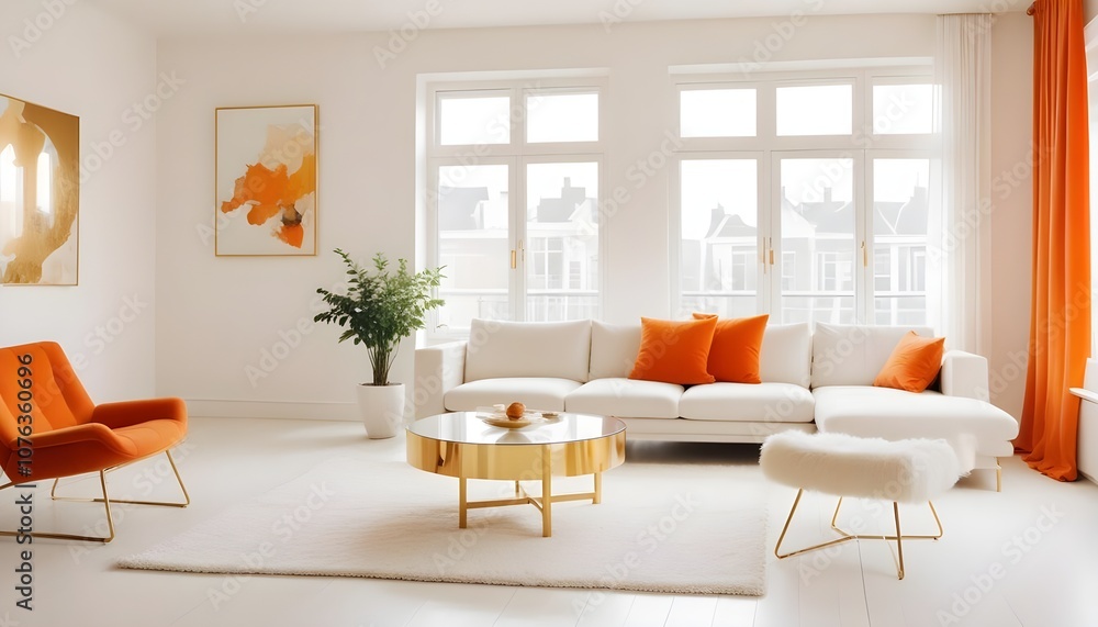 Fototapeta premium Photo interior modern design room 3d illustration