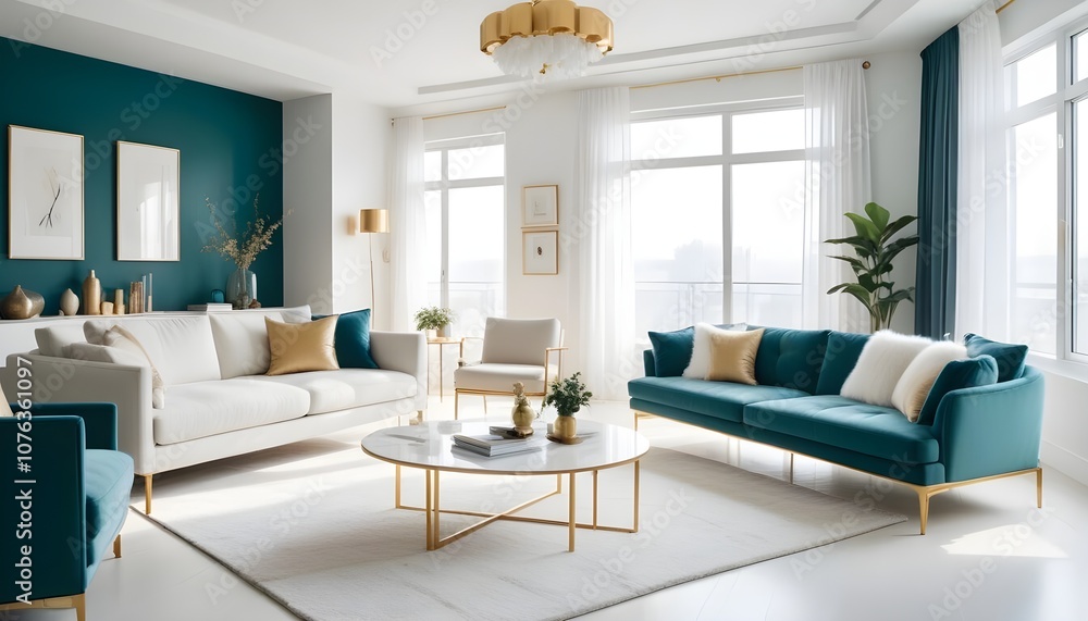 Photo interior modern design room 3d illustration Photo interior modern design room 3d illustration