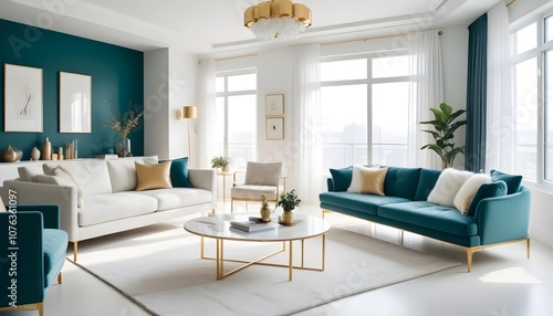 Photo interior modern design room 3d illustration