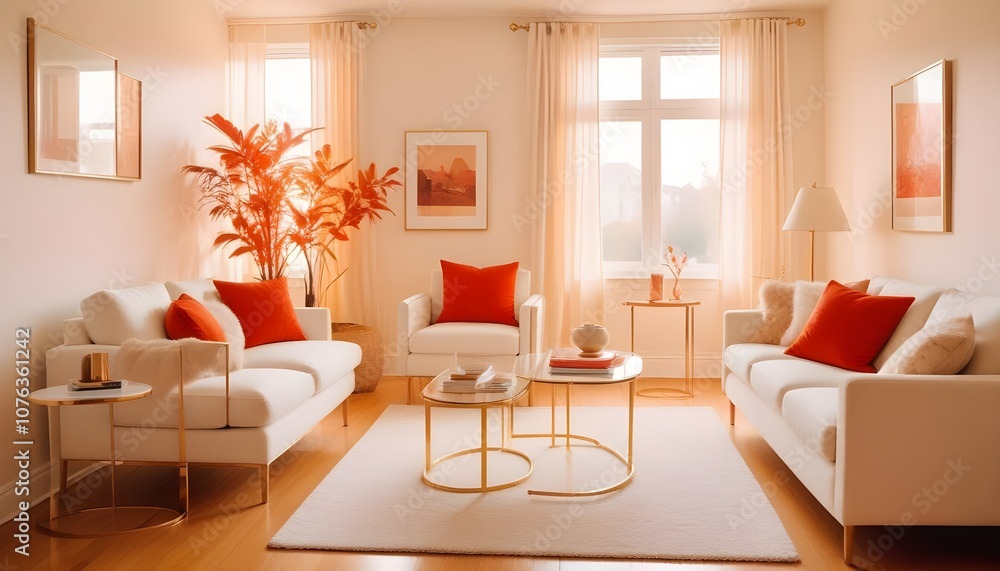 Fototapeta premium Photo interior modern design room 3d illustration