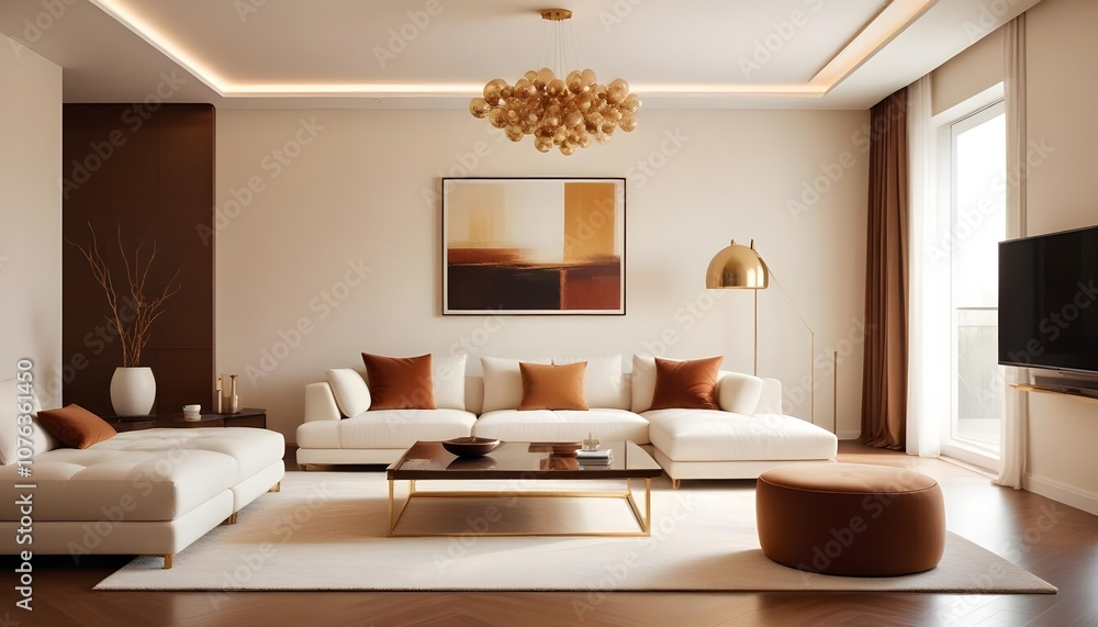 Fototapeta premium Photo interior modern design room 3d illustration