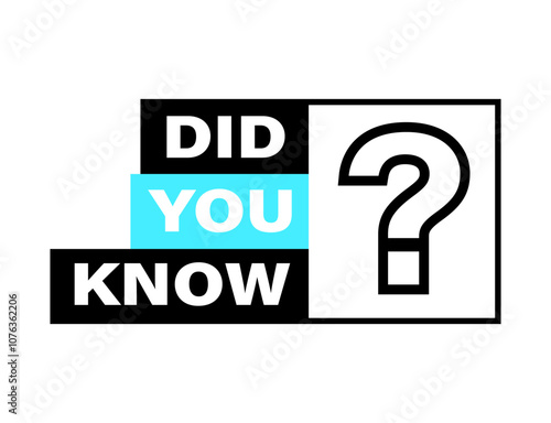 Did you know banner for education, business, advertising purpose. Vector illustration.