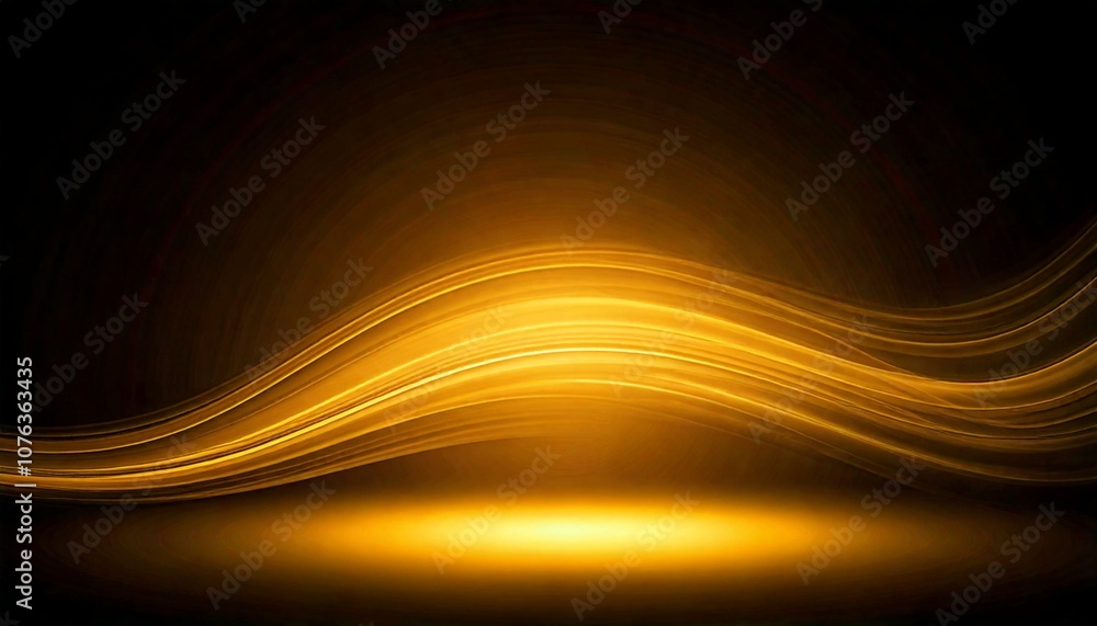 Abstract background with waves of golden light. Light fog, gradient, blur. Abstract background with waves of golden light. Light fog, gradient, blur.