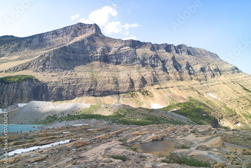 Grinnell Glacier at Glacier national park, Montana, USA photo