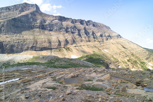 Grinnell Glacier at Glacier national park, Montana, USA photo