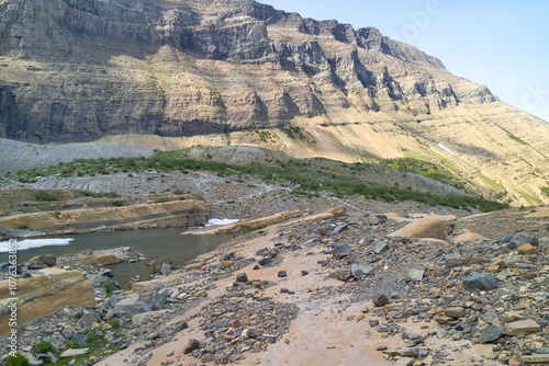 Grinnell Glacier at Glacier national park, Montana, USA photo