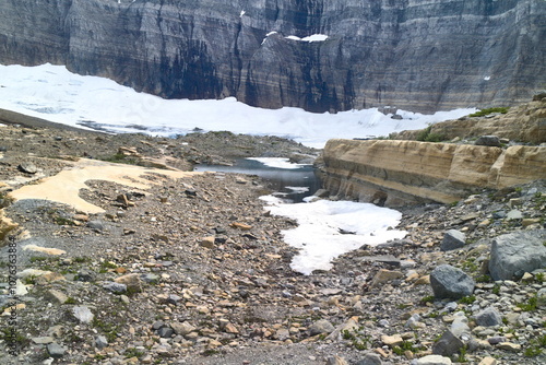 Grinnell Glacier at Glacier national park, Montana, USA photo