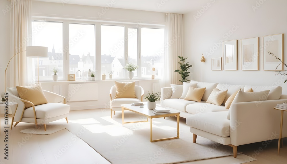 Fototapeta premium Photo interior modern design room 3d illustration