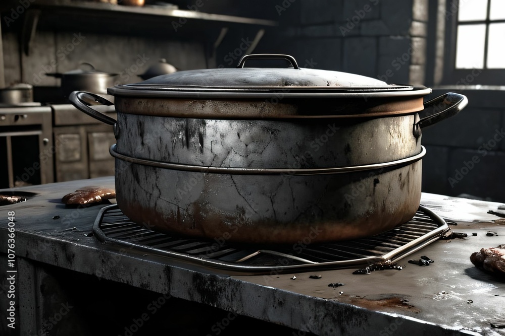 a very neat cooking pot, realistic, detailed, detailed, detailed a very neat cooking pot, realistic, detailed, detailed, detailed