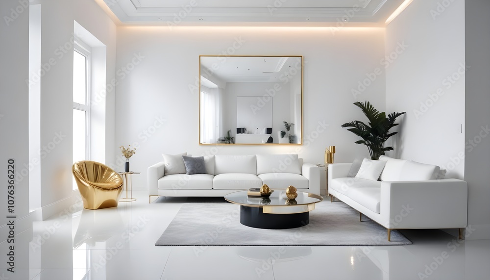 Photo interior modern design room 3d illustration Photo interior modern design room 3d illustration
