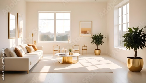 Photo interior modern design room 3d illustration