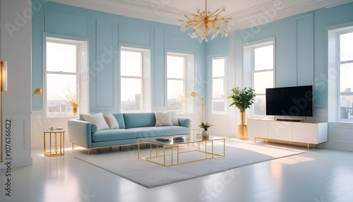 Photo interior modern design room 3d illustration