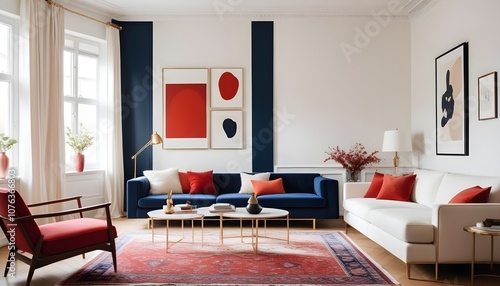 Photo interior modern design room 3d illustration