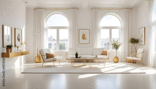 Photo interior modern design room 3d illustration