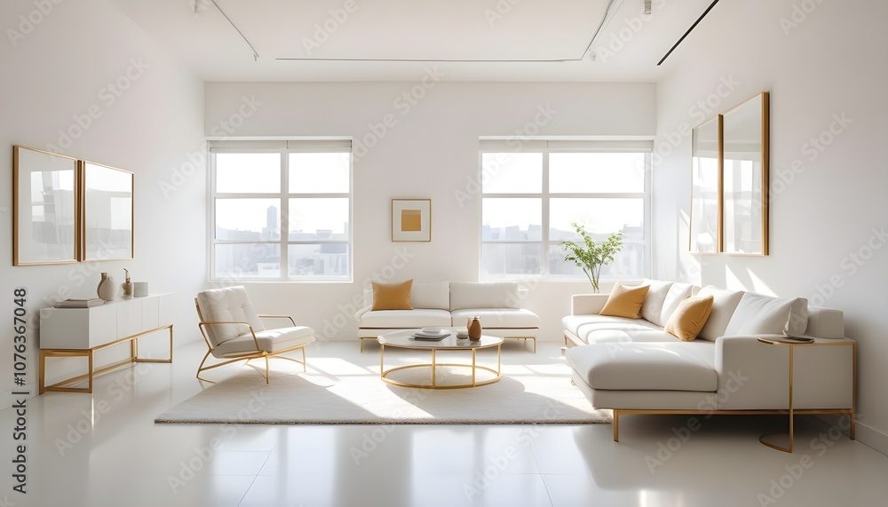 Photo interior modern design room 3d illustration Photo interior modern design room 3d illustration