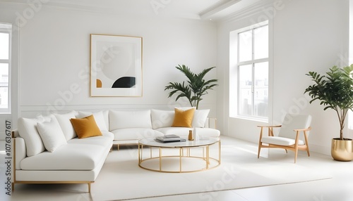 Photo interior modern design room 3d illustration