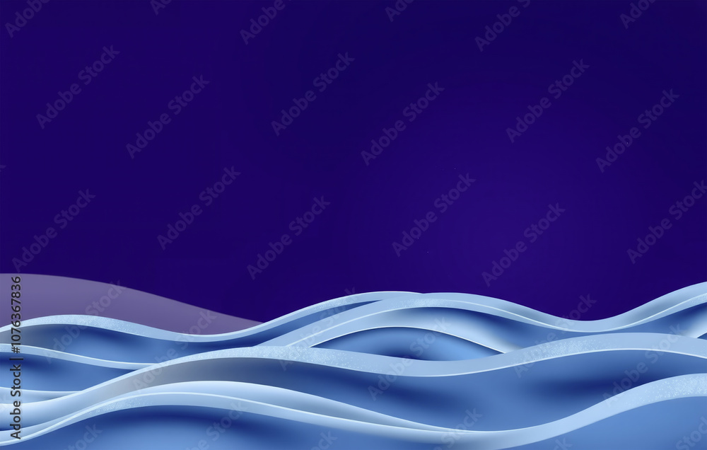 Serene background with waves of silver and soft blue Serene background with waves of silver and soft blue
