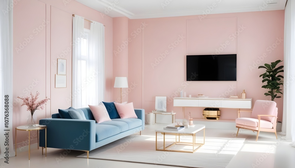 Photo interior modern design room 3d illustration Photo interior modern design room 3d illustration