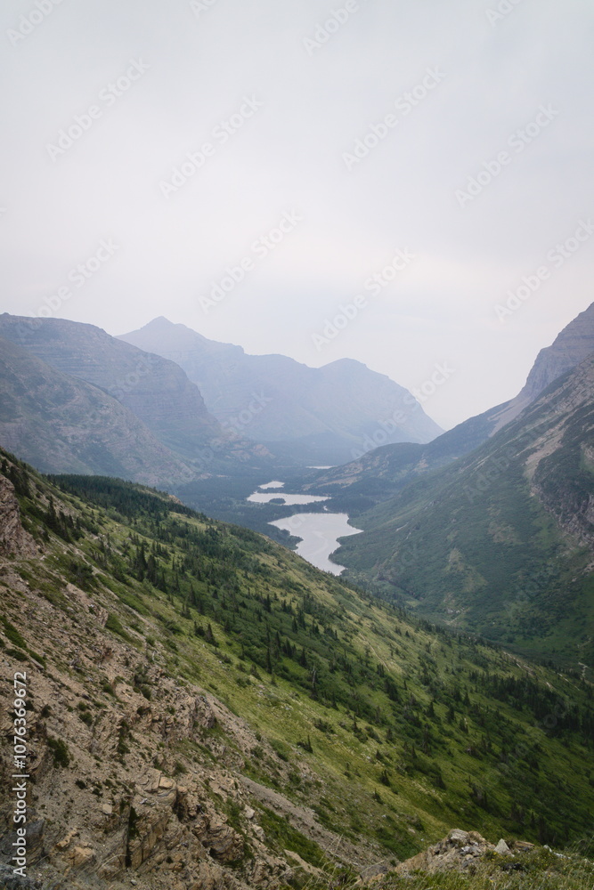 swiftcurrent pass trail from mant glacier hotel to the loop at Glacier national park, Montana, USA. swiftcurrent pass trail from mant glacier hotel to the loop at Glacier national park, Montana, USA.