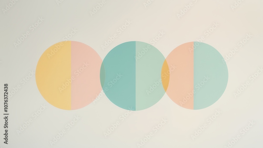 A series of soft pastel circles arranged in a modern pattern, perfect for artistic and design projects, creating a calming visual impact A series of soft pastel circles arranged in a modern pattern, perfect for artistic and design projects, creating a calming visual impact
