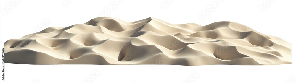 A 3D Rendering of a Desert Dune A 3D Rendering of a Desert Dune