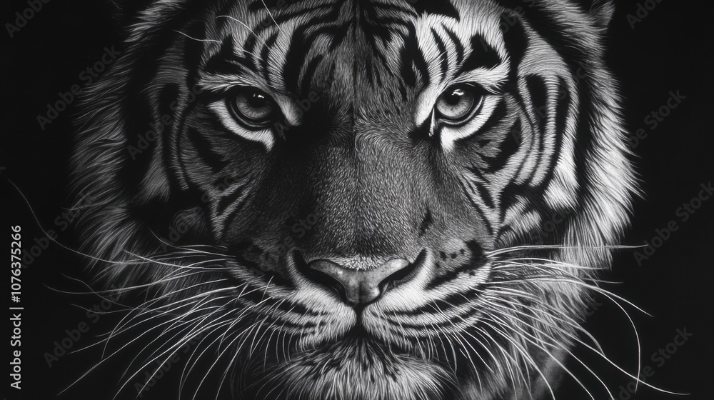 Tiger head. Generative AI Tiger head. Generative AI
