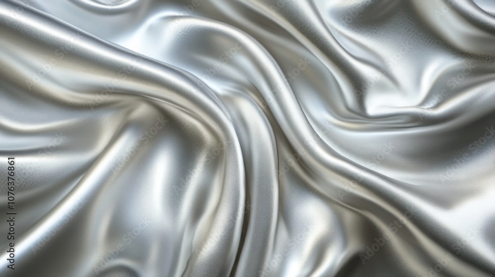 Fototapeta premium A high-quality metallic background, smooth brushed silver texture with a subtle shine.
