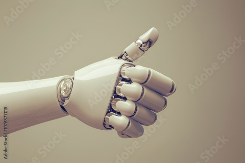 Thumbs Up from a Robotic Hand.