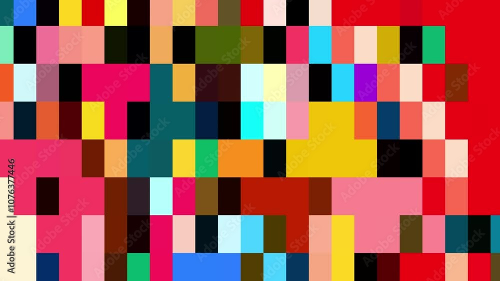 Colorful Abstract Shape, Geometric and Psychedelic Motion Graphic Video Animation Background for Summer Music
