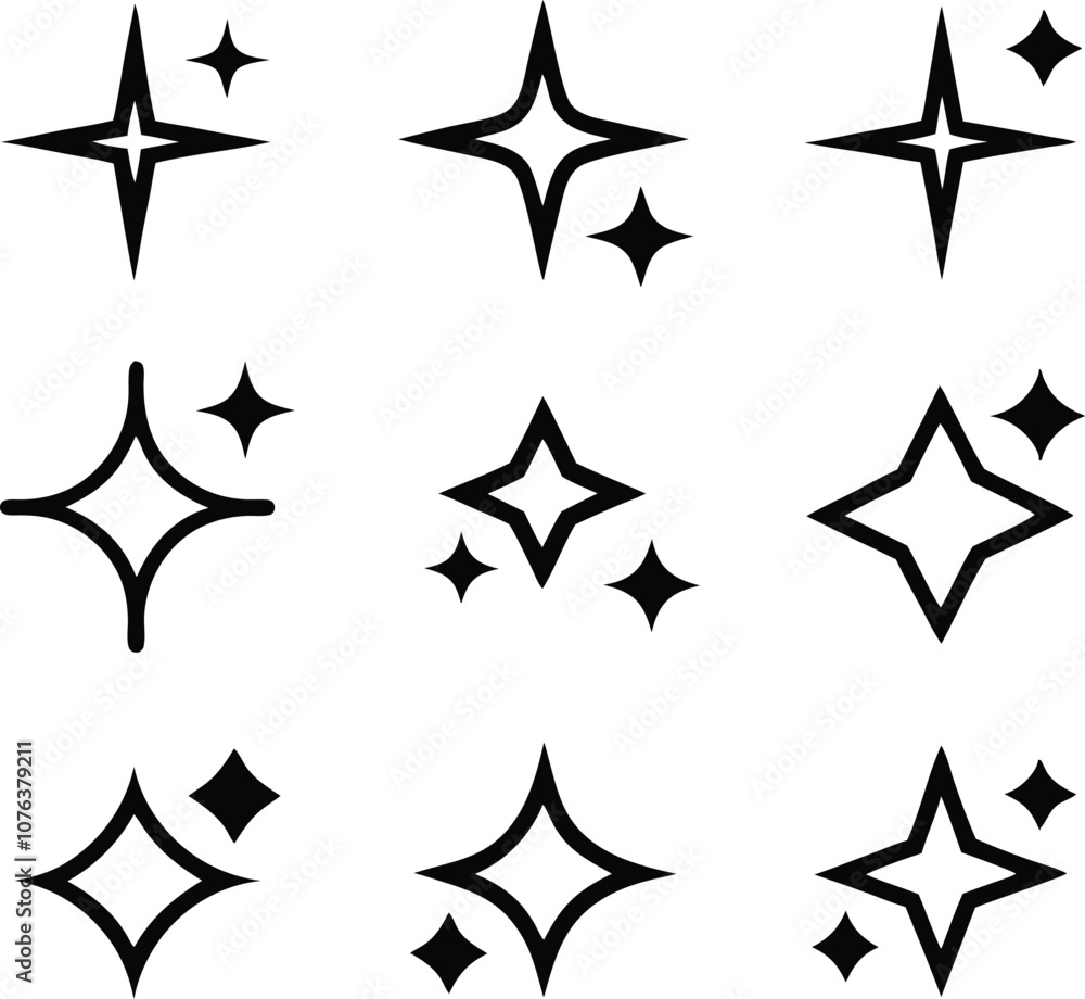 sparkles icon bundle vector Sparkle star icon, set of star sparkles icons sparkles icon bundle vector Sparkle star icon, set of star sparkles icons
