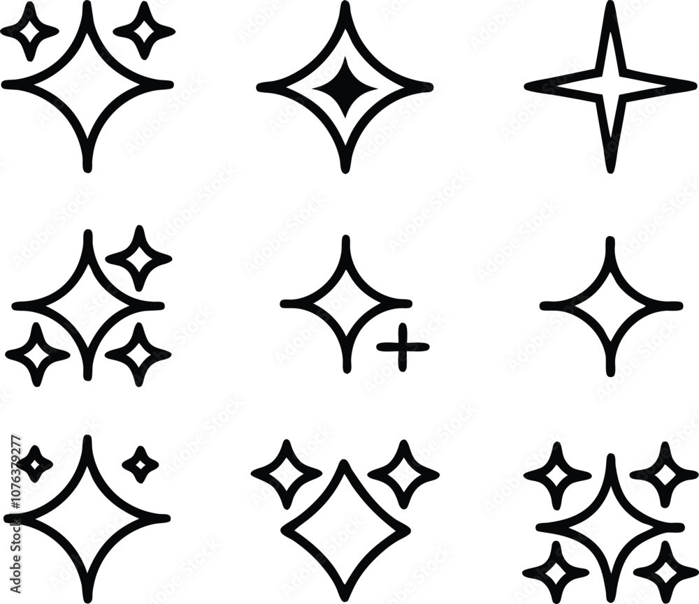 sparkles icon bundle vector Sparkle star icon, set of star sparkles icons sparkles icon bundle vector Sparkle star icon, set of star sparkles icons
