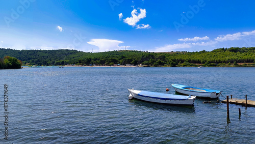 Obraz na płótnie Pomer Croatia boat w salonie