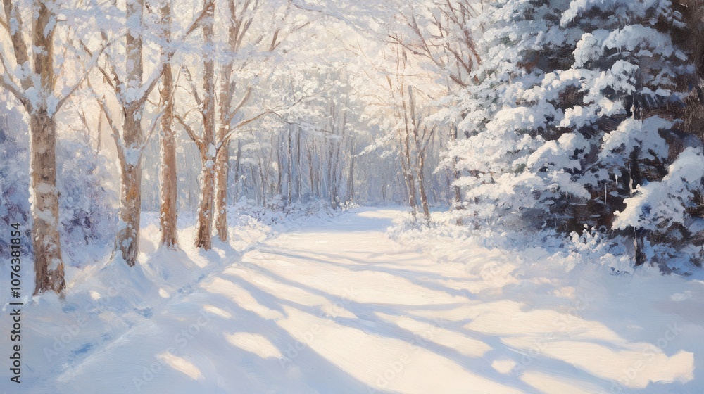 Fototapeta premium Winter wonderland. Generative AI