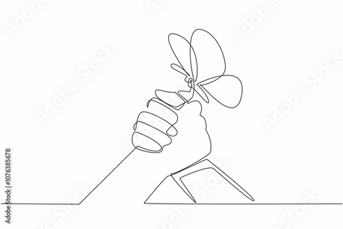 Continuous one line drawing two hands of different skin colors holding each other. No difference. Equal. Equal rights. New hope. Zero Discrimination Day. Single line draw design vector illustration