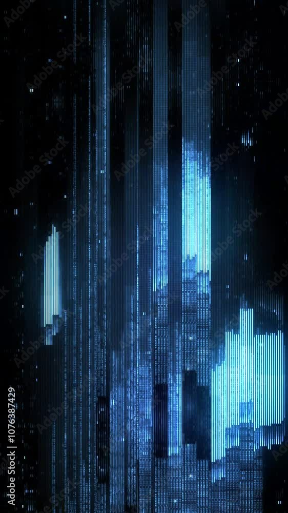 A looping style screen background with data glitch and interference effects. A looping style screen background with data glitch and interference effects.