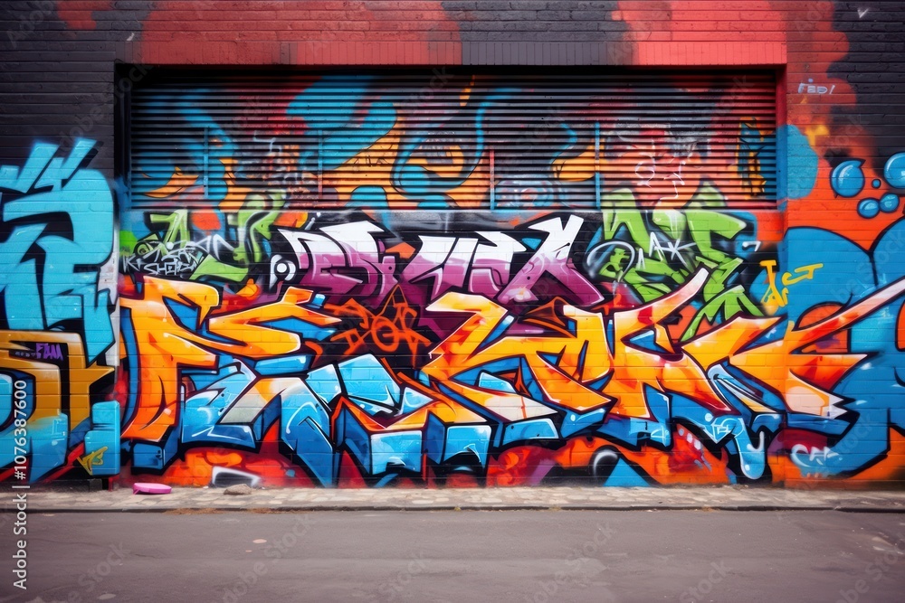 Graffiti street wall art. Graffiti street wall art.