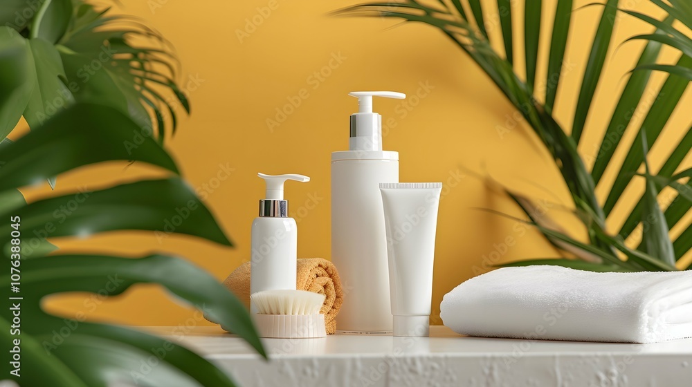Wellness and Spa: spa accessories, candles, essential oils, and bath salts in a peaceful setting Generative AI Wellness and Spa: spa accessories, candles, essential oils, and bath salts in a peaceful setting Generative AI