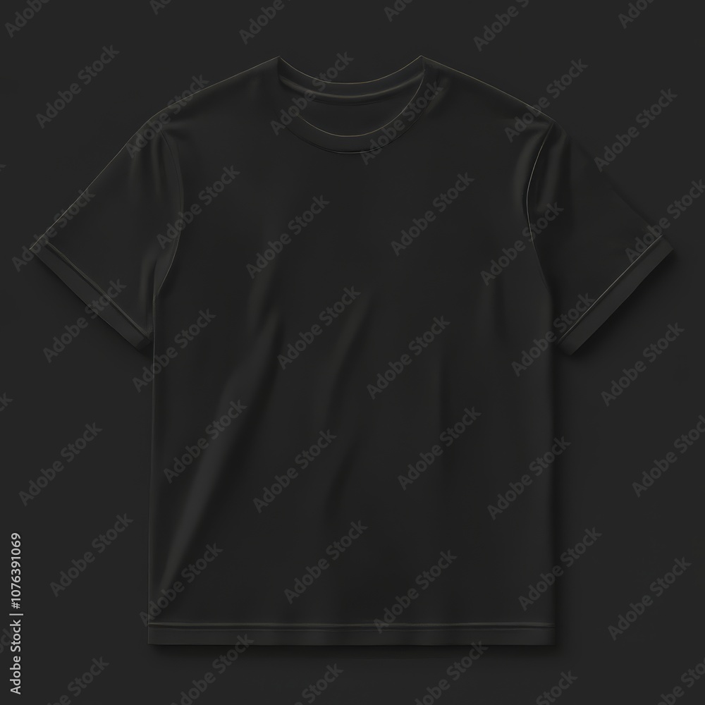 Plain black t-shirt isolated on black background. Plain black t-shirt isolated on black background.
